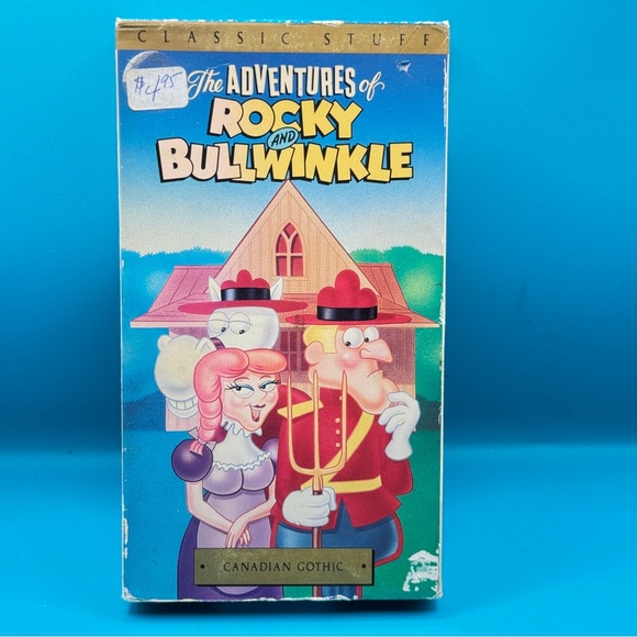 Rocky & Bullwinkle VHS Vol. 6 Canadian Gothic Tested w/Sleeve Vintage 1991 - Picture 1 of 8